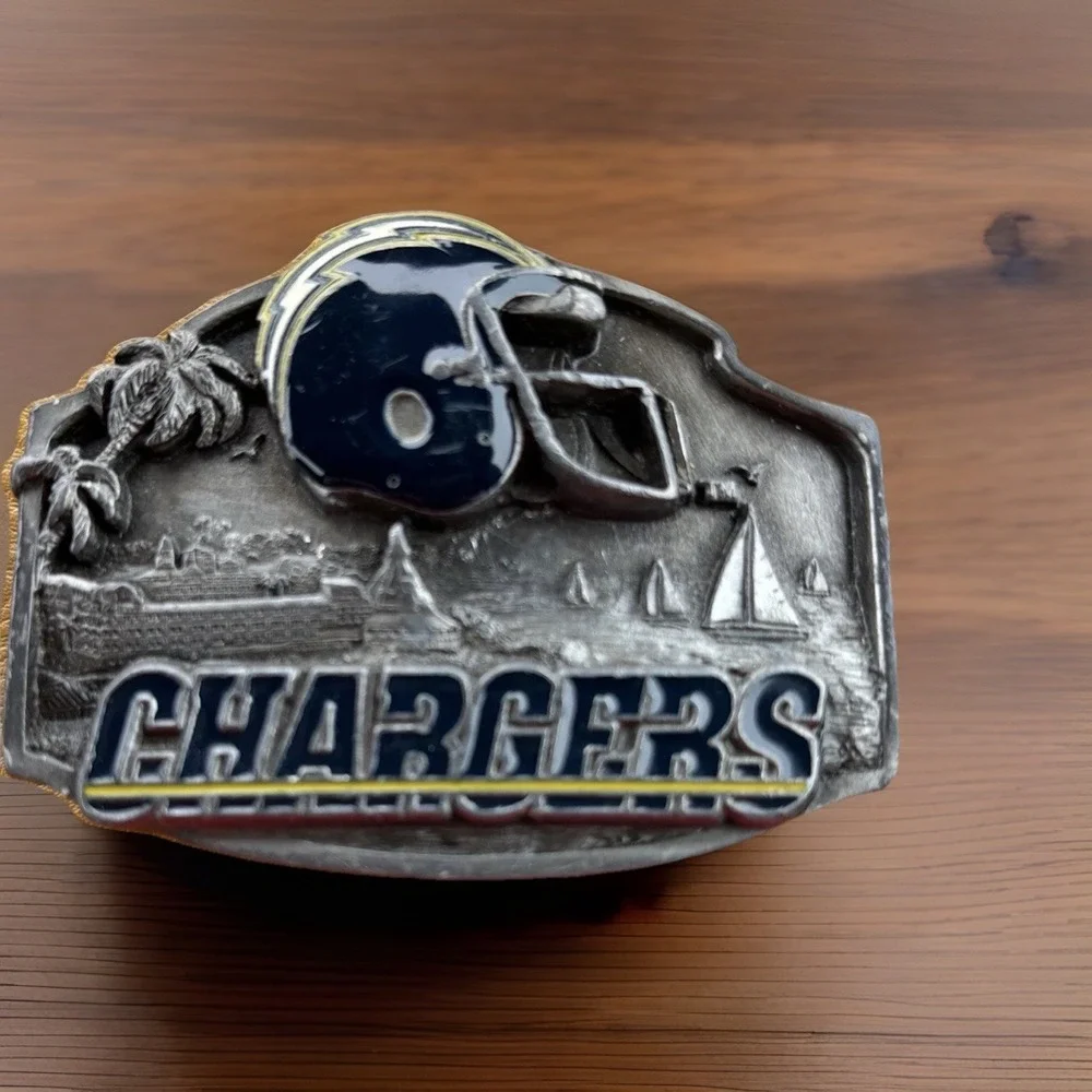 Vtg San Diego Chargers Belt Buckle 1988 Siskiyou NFL Football Limited Edition
